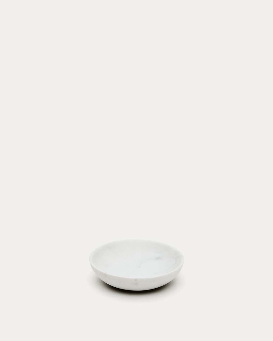 Ecin small, white marble serving plate