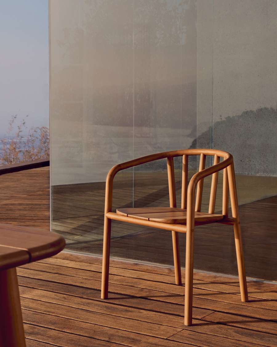 Turqueta Outdoor-Stuhl stapelbar aus massivem Teakholz FSC 100%