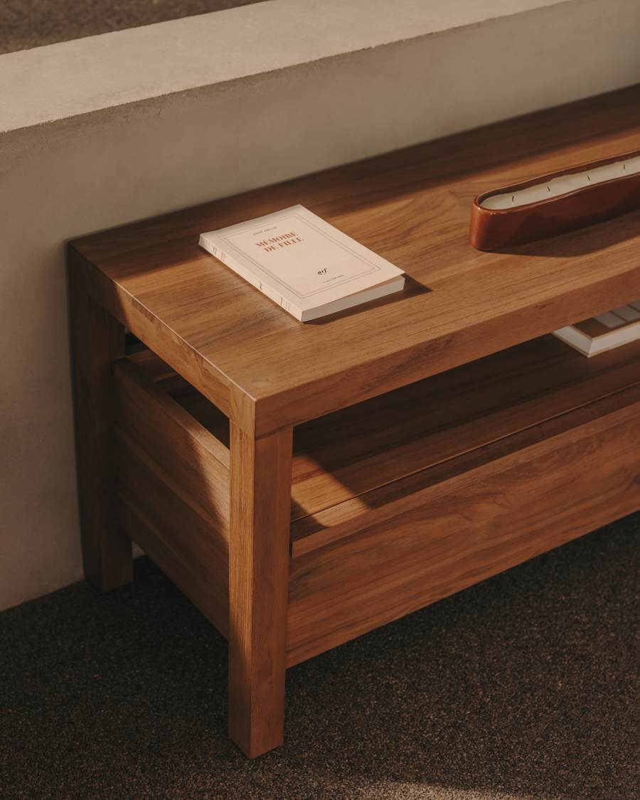 Sashi TV stand made in solid teak wood 200 x 40 cm