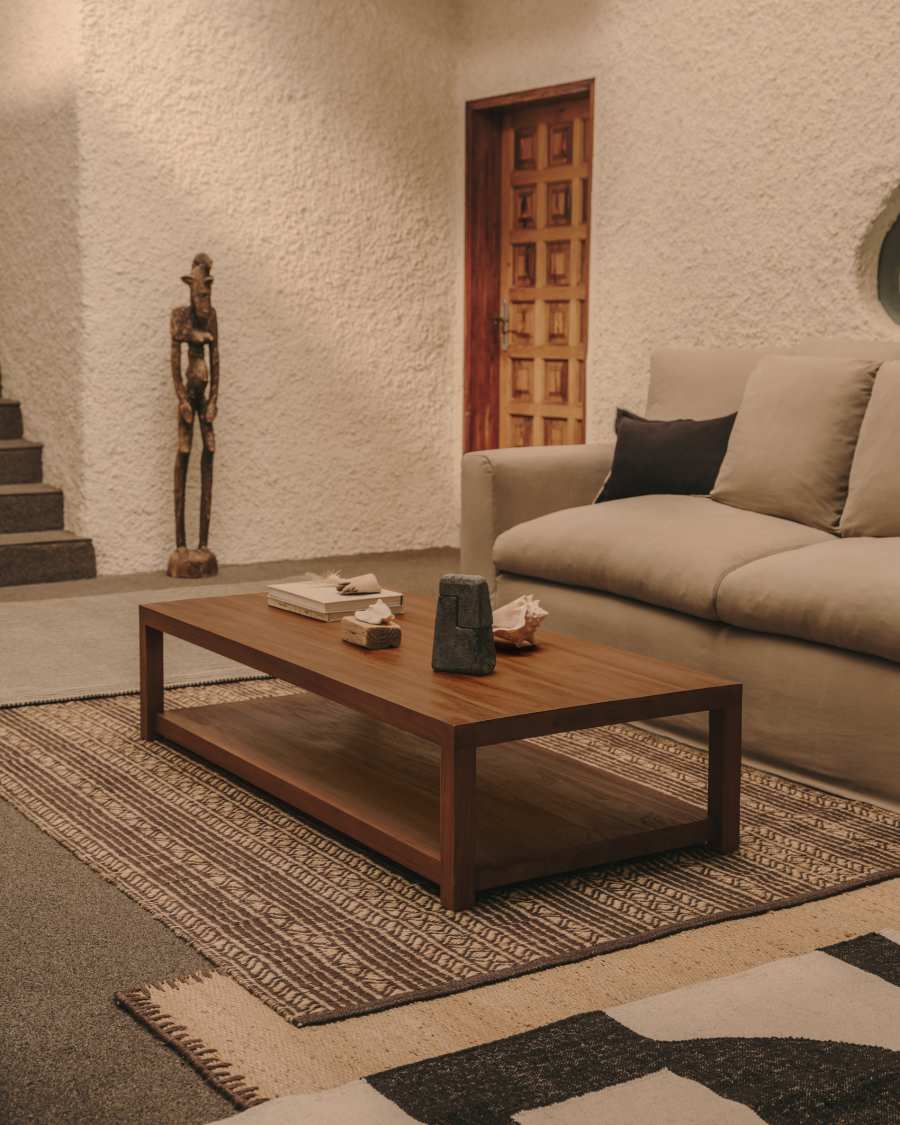 Tavolino da salotto Sashi in legno massiccio di teak 150 x 70 cm