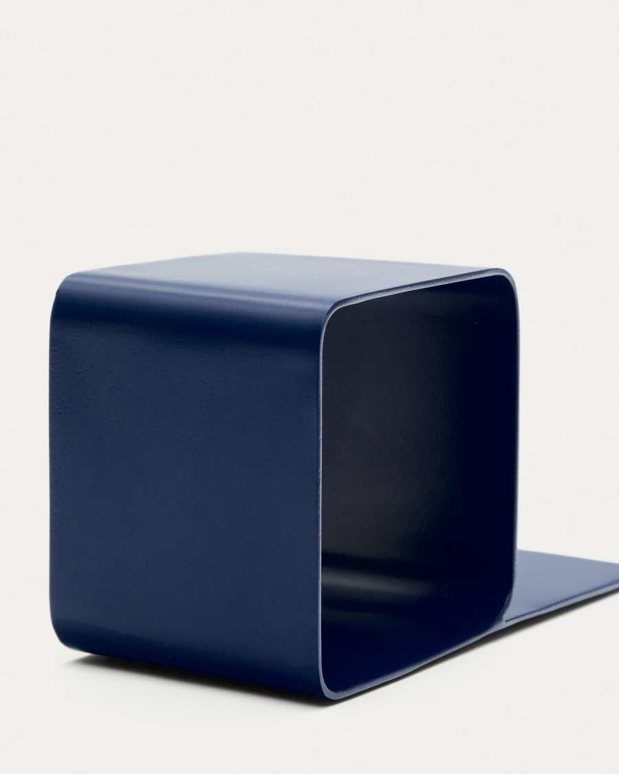 Buchstütze Mistra aus blauem Eisen