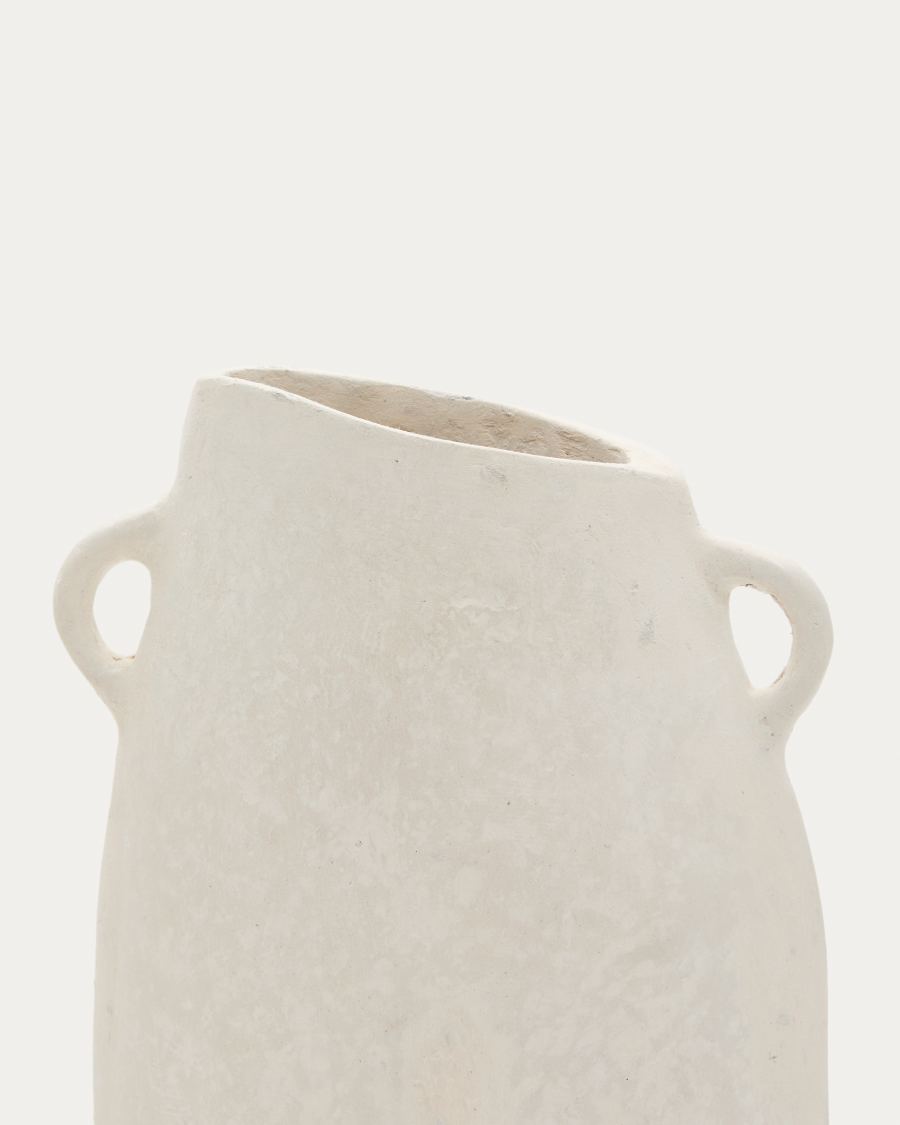 Βάζο Neti από λευκό papier-mâché 27 εκ.