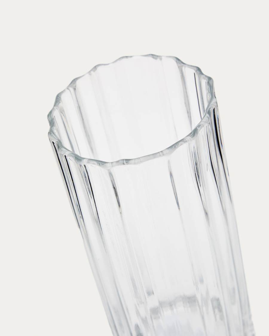 Neblan transparent glass vase, 25.5 cm