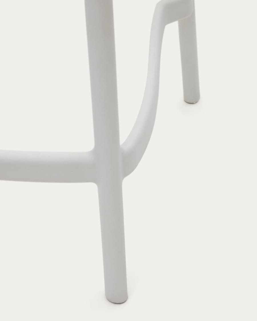 Morella stackable outdoor stool in white, 75 cm in height