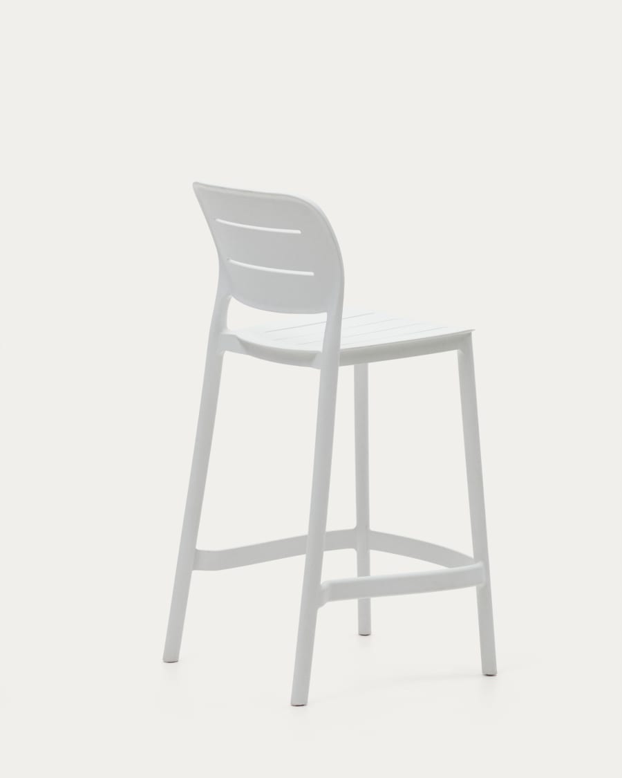 Morella stackable outdoor stool in white, 75 cm in height