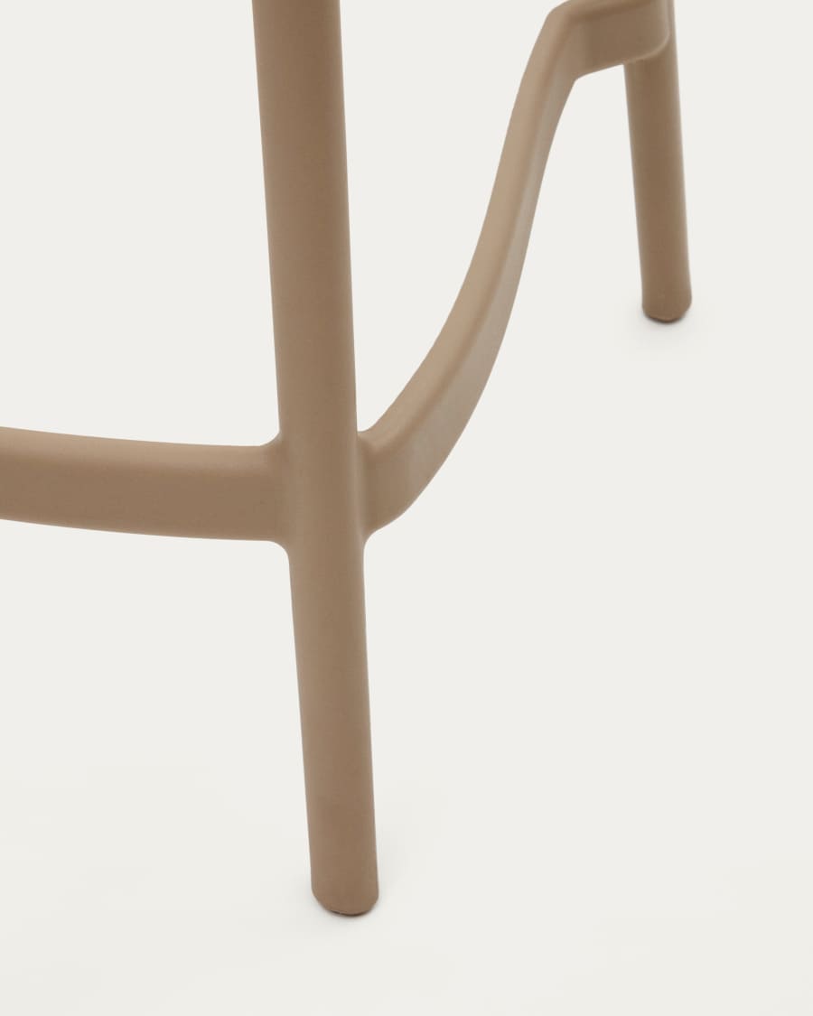 Morella stackable outdoor stool in beige, 75 cm in height