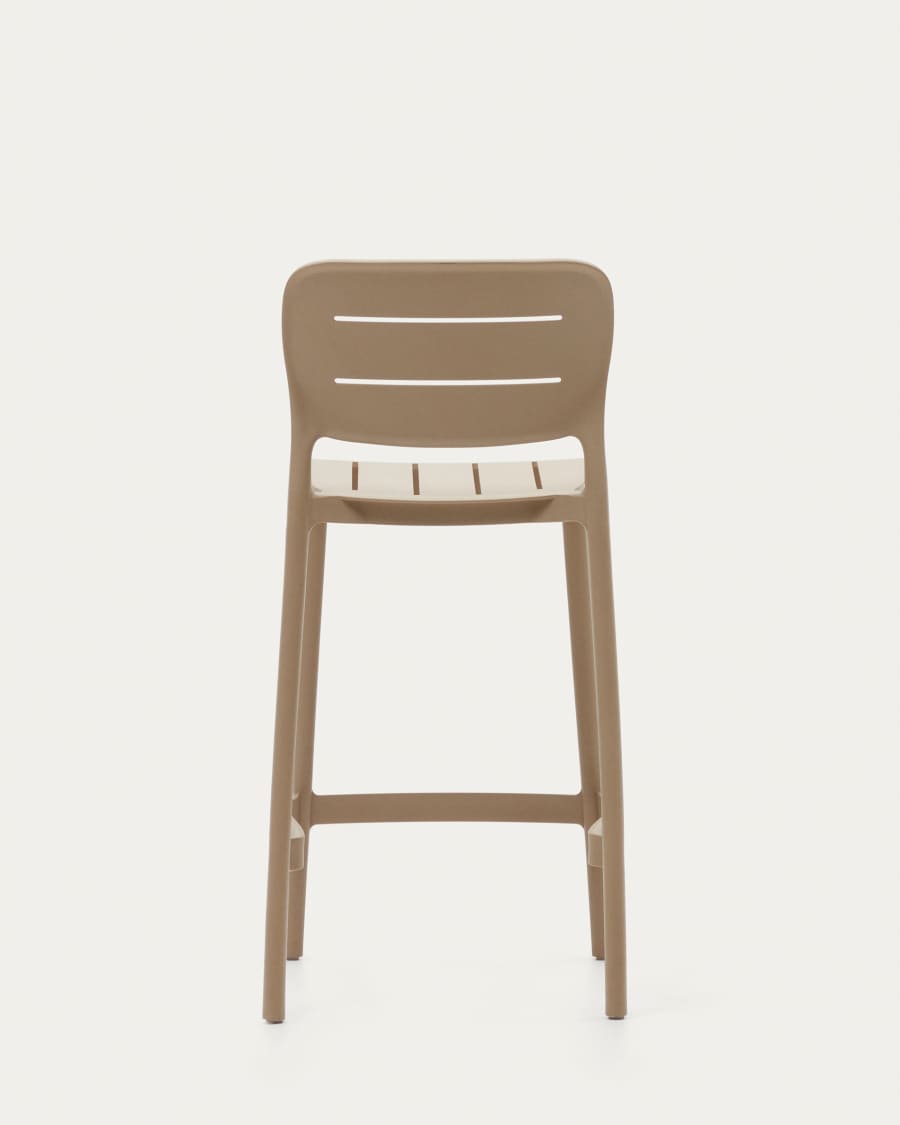 Morella stackable outdoor stool in beige, 75 cm in height