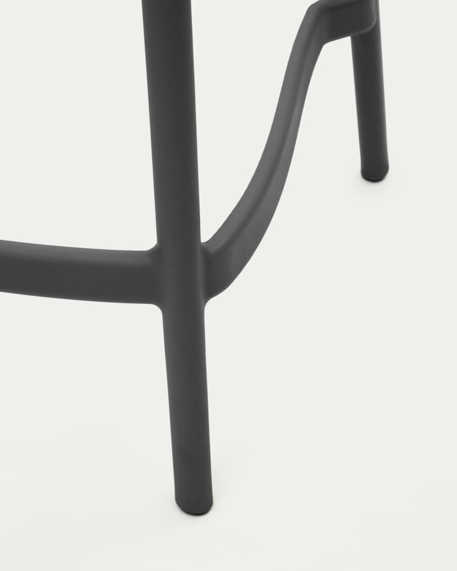 Morella stackable outdoor stool in grey, 75 cm