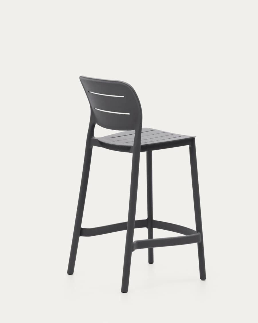Morella stackable outdoor stool in grey, 75 cm