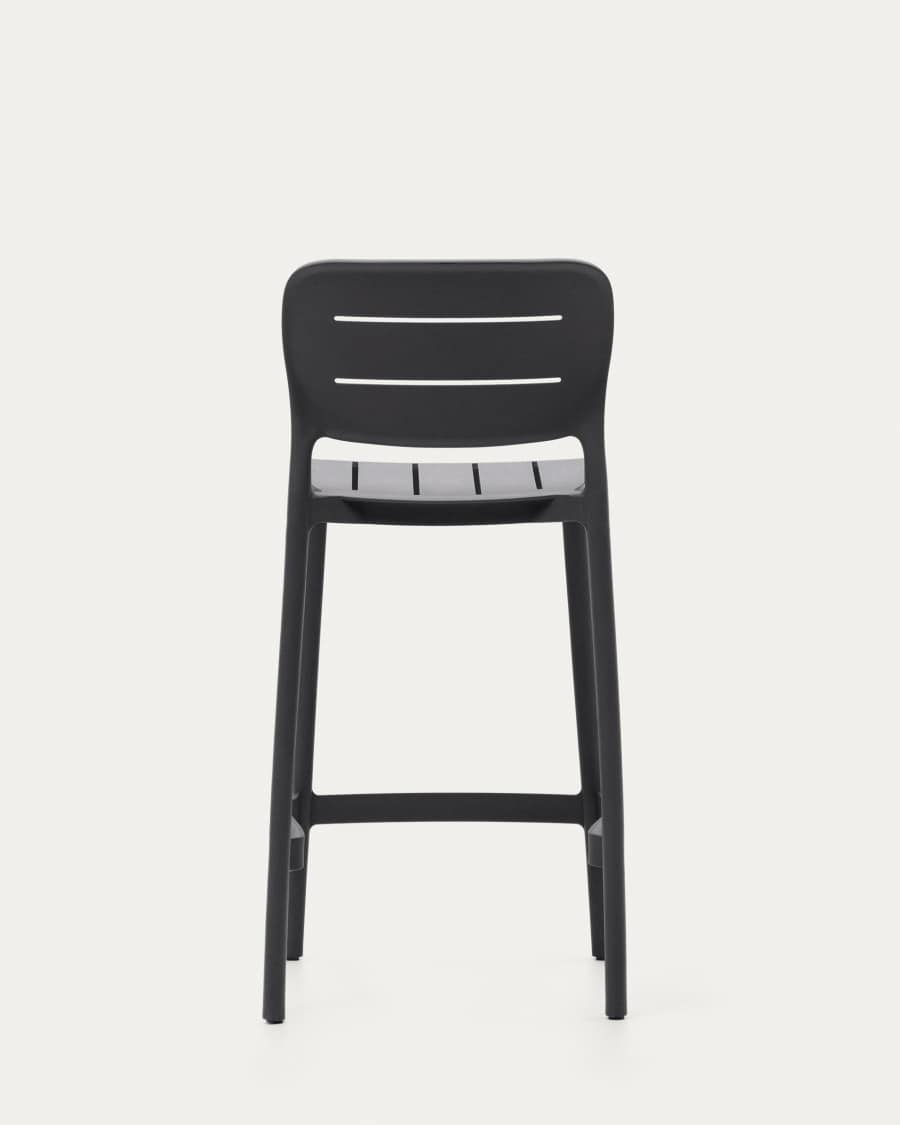 Morella stackable outdoor stool in grey, 75 cm