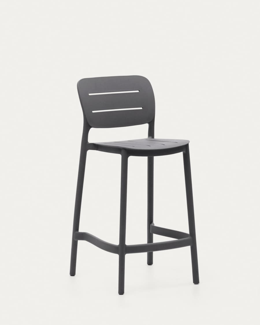 Morella stackable outdoor stool in grey, 75 cm