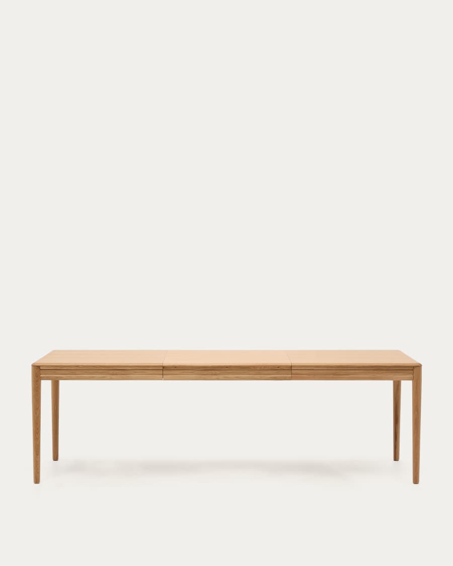 Lenon Ausziehtisch Furnier und massives Eichenholz FSC MIX Credit naturfarben 160 (200) x 90 cm