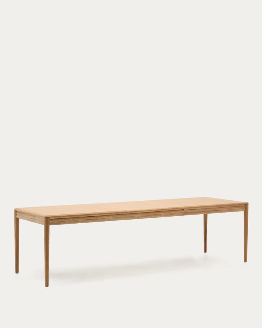 Lenon extendable table in natural FSC Mix Credit solid oak wood and veneer 200(280)x90
