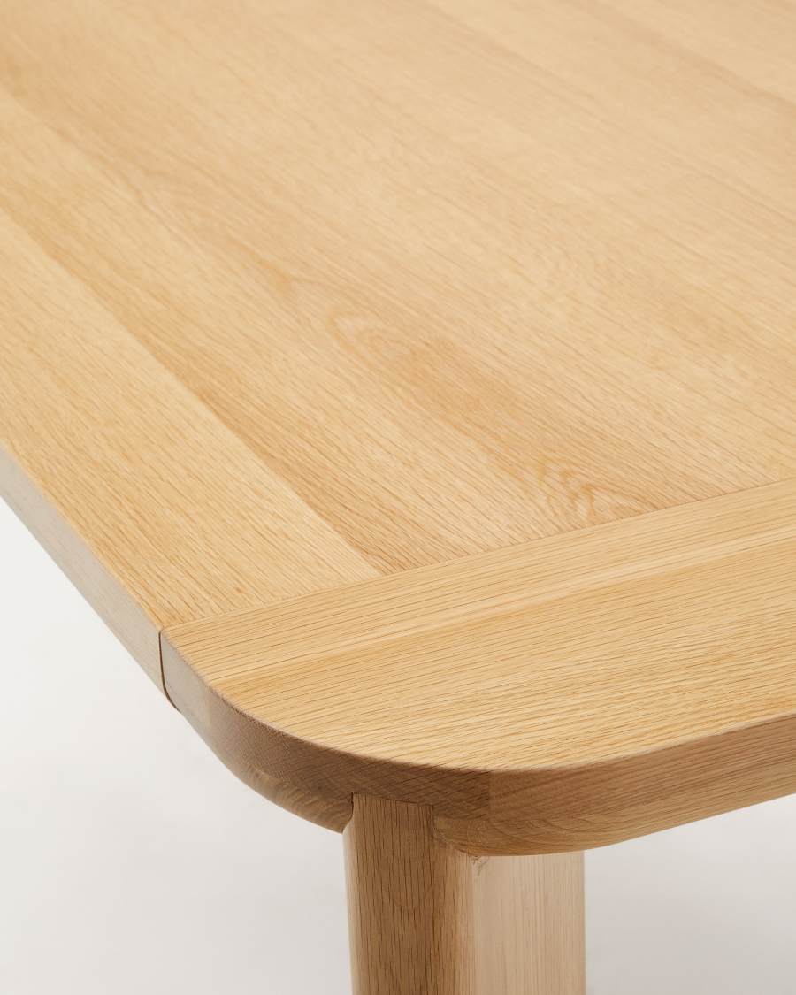 Jondal extendable table made of solid wood and oak veneer, 200 (280) cm x 100 cm FSC 100%