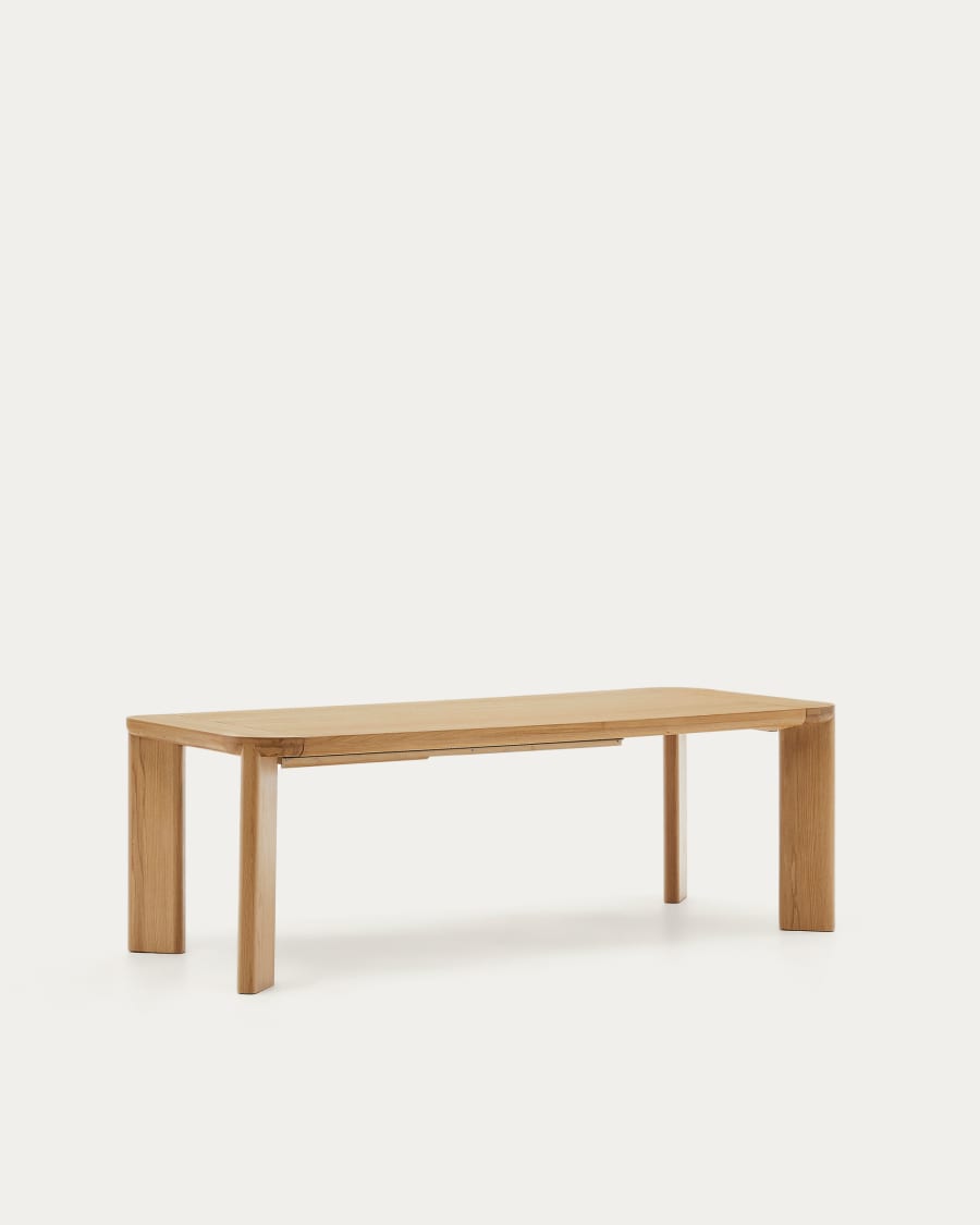Jondal extendable table made of solid wood and oak veneer, 200 (280) cm x 100 cm FSC 100%