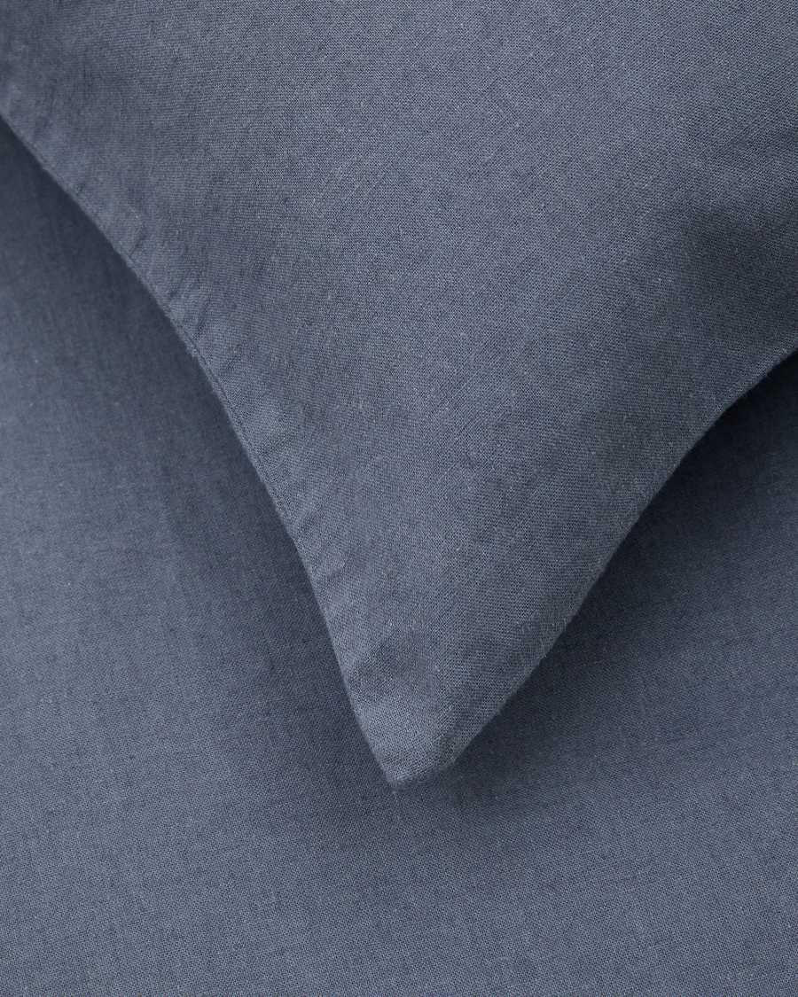 Conjunt Simmel fundes nòrdica i de coixí de cotó i lli color blau per a llit 90 cm