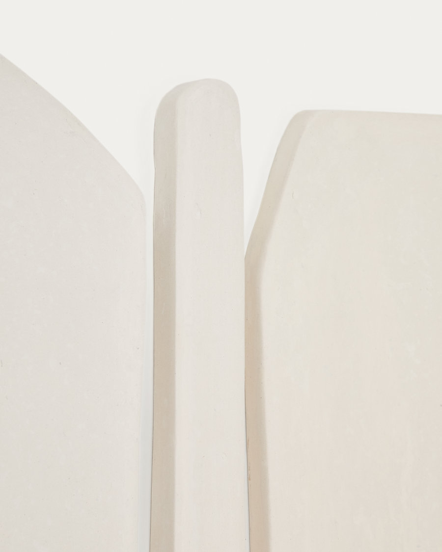 Siluna set of 4 wall panels in white papier-mâché