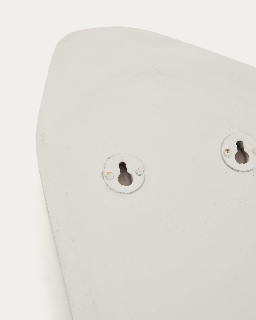 Set of 3 Siluna square wall panels in white papier-mâché