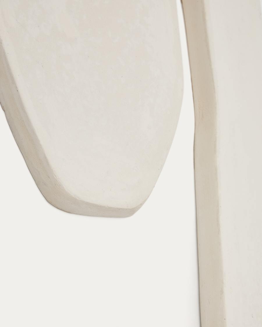 Siluna set of 3 elongated wall panels in white papier-mâché