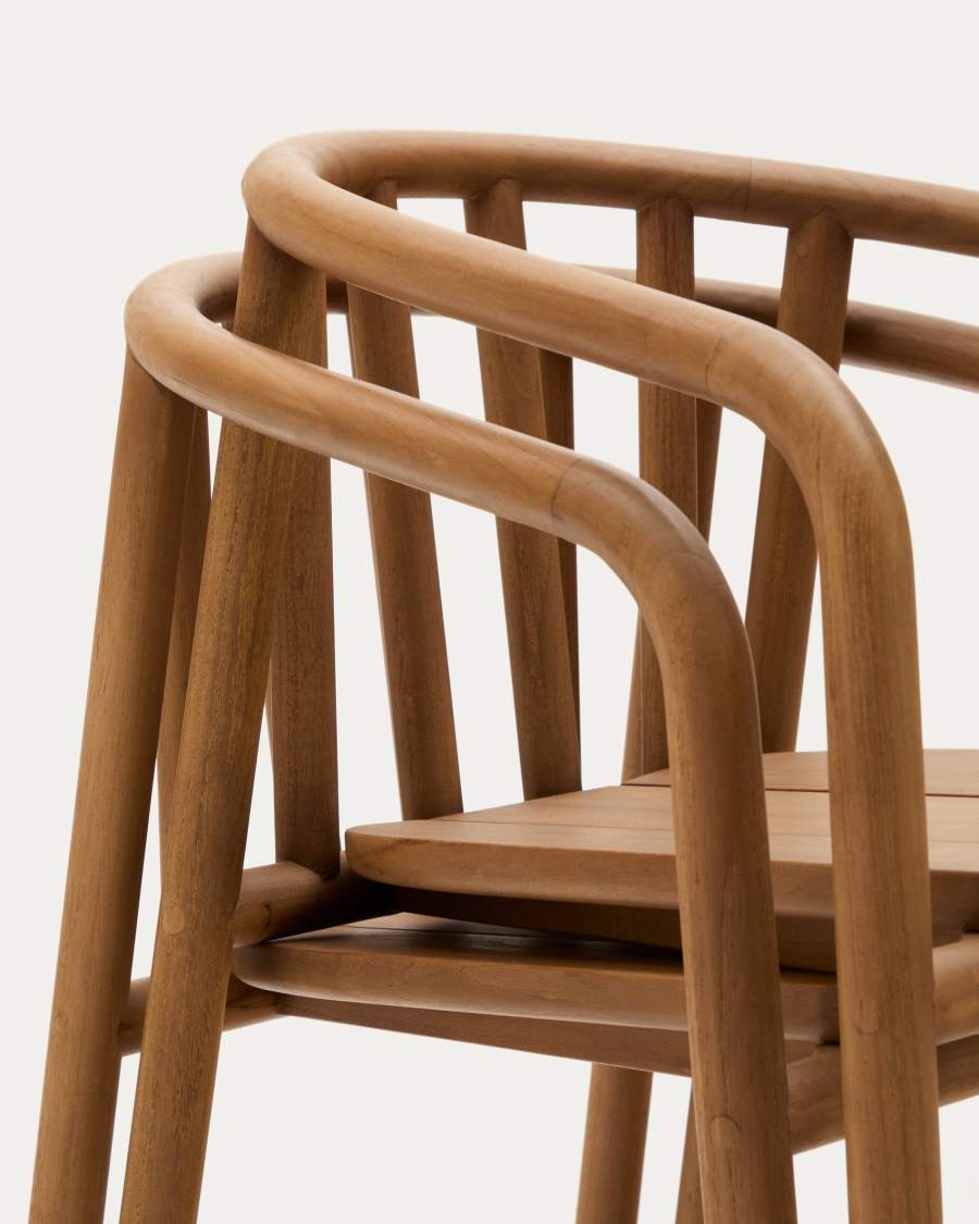 Turqueta Outdoor-Stuhl stapelbar aus massivem Teakholz FSC 100%