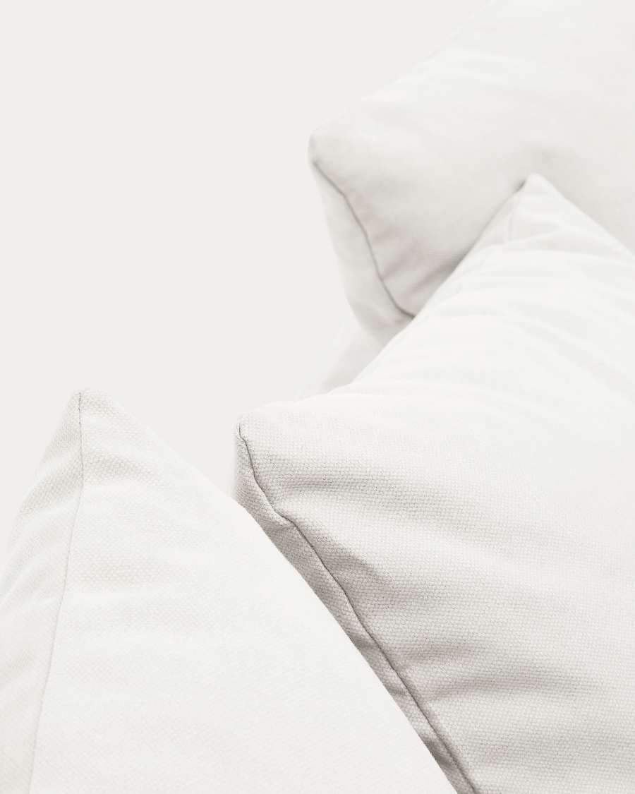 Nora 3-seater sofa cover in ecru linen and cotton