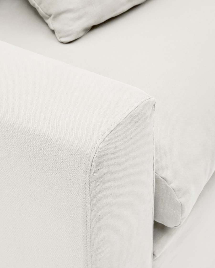 Nora 3-seater sofa cover in ecru linen and cotton