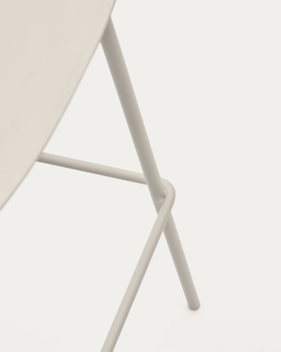 Altea beige stool with beige-finished steel legs 75 cm