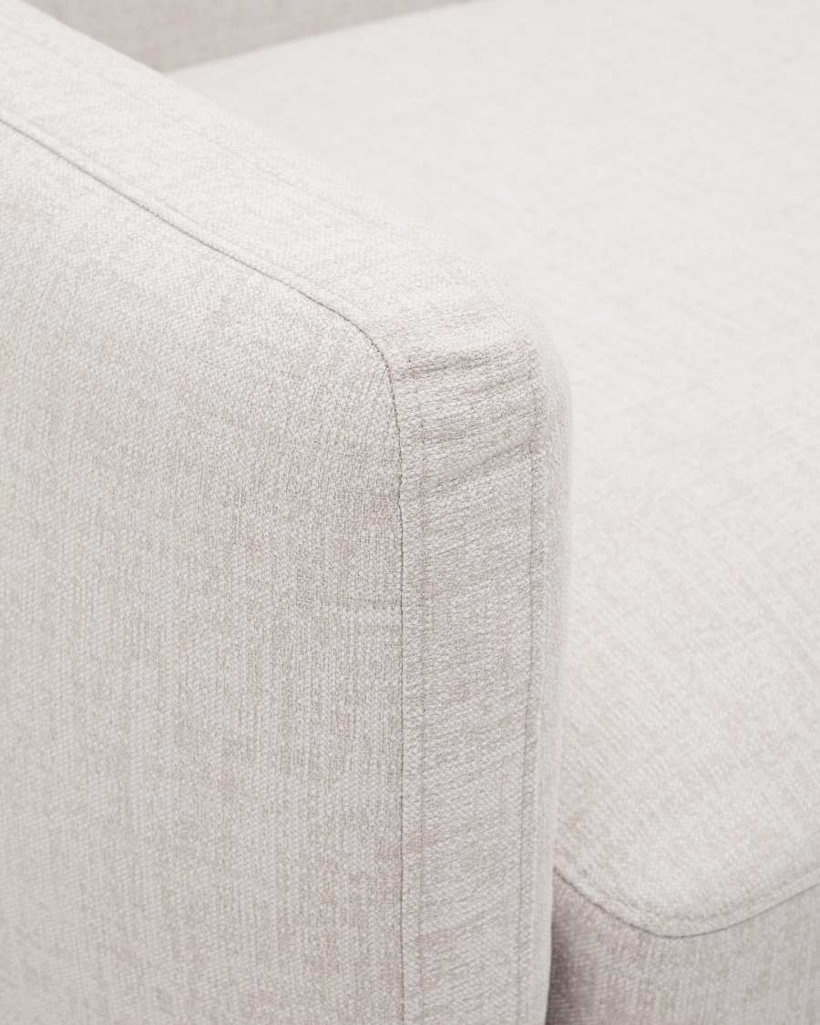 Canapé modulable d’angle 5 places d’extérieur Sorells beige et aluminium vert 276x191,5 cm