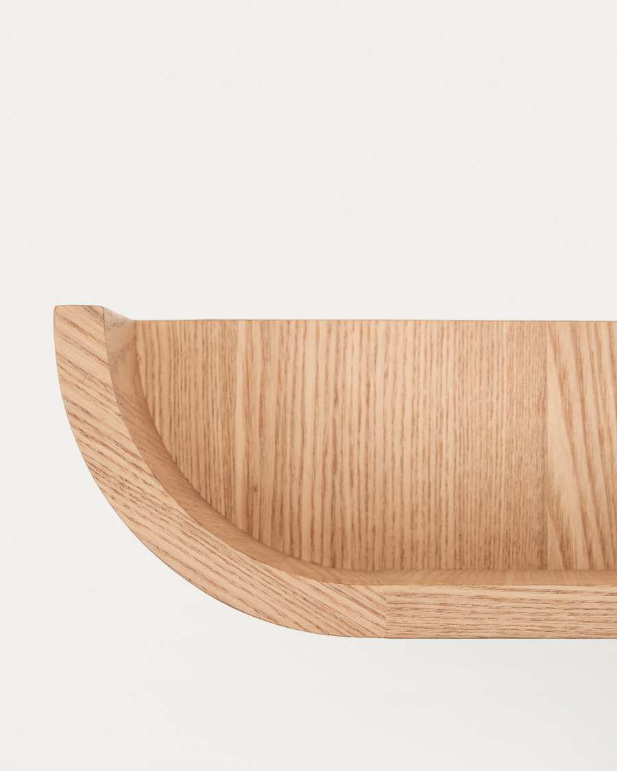 Salaya ash laminated plywood shelf in a natural finish, 60 x 12 cm