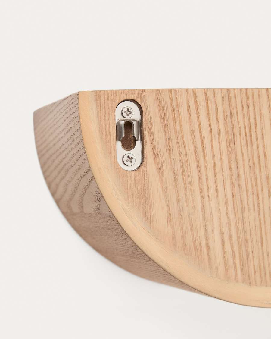 Salaya ash laminated plywood shelf in a natural finish, 60 x 12 cm