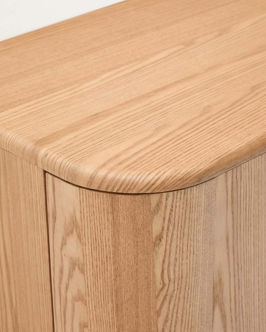 Meuble de salle de bain Salaya en contreplaqué de frêne avec finition naturelle 90 x 45 cm