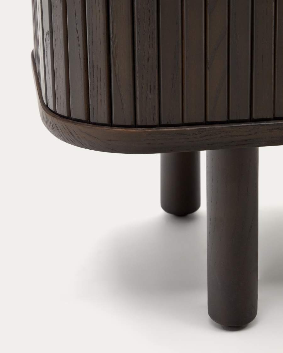 Mailen 2 door TV stand in ash veneer with a dark finish 120 x 50 cm