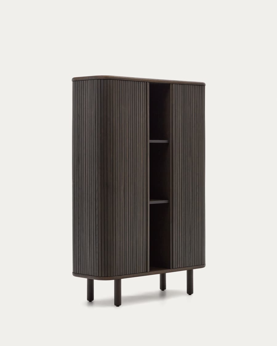 Mailen 2 door highboard in ash veneer with a dark finish 110 x 160 cm