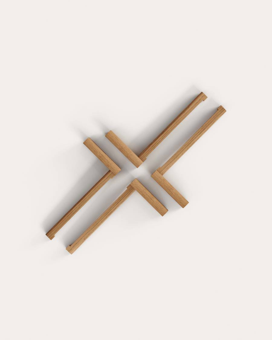 Sitra solid oak wood top and bottom end pieces for the shelf