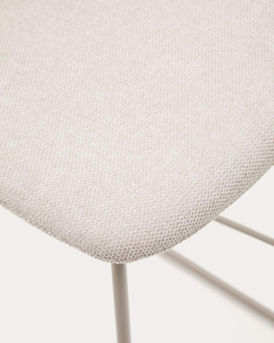 Zahara beige stool with steel in a beige finish, height 76 cm FSC 100%