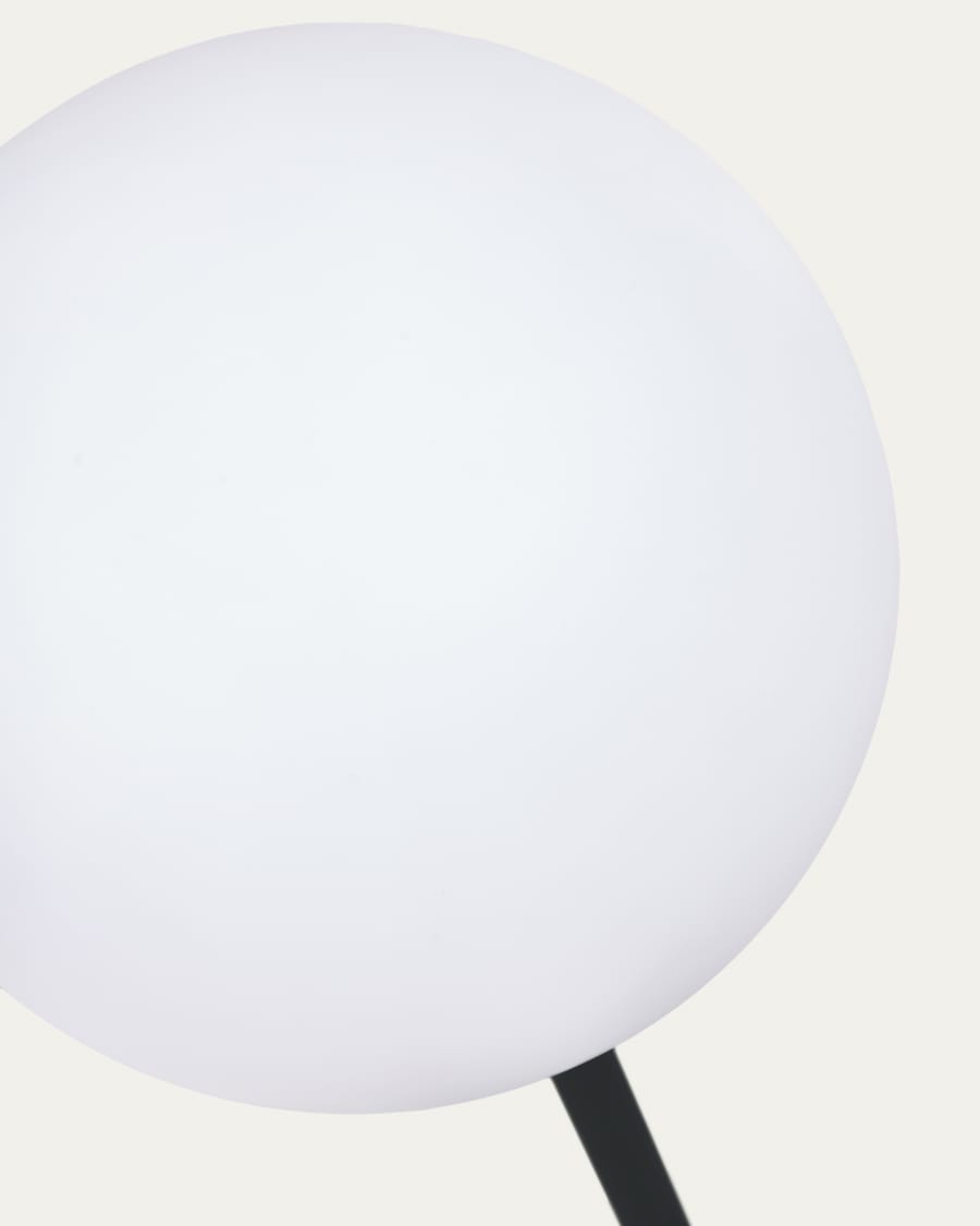 Dinesh outdoor solar floor lamp in black steel 120 cm