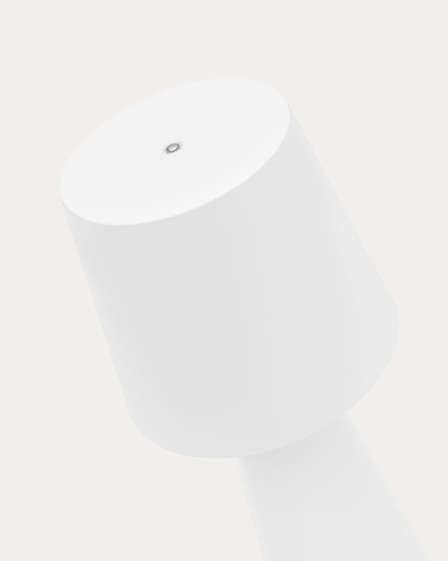 Arenys large outdoor metal table lamp in a white painted finish