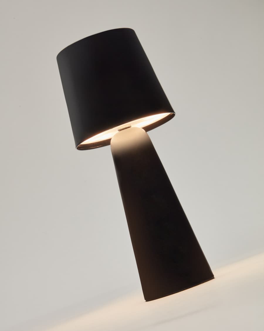 Arenys small outdoor metal table lamp in a black painted finish