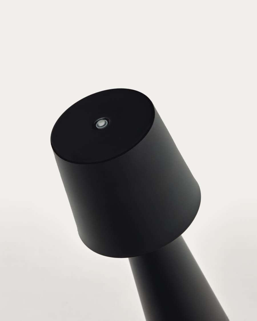 Arenys small outdoor metal table lamp in a black painted finish