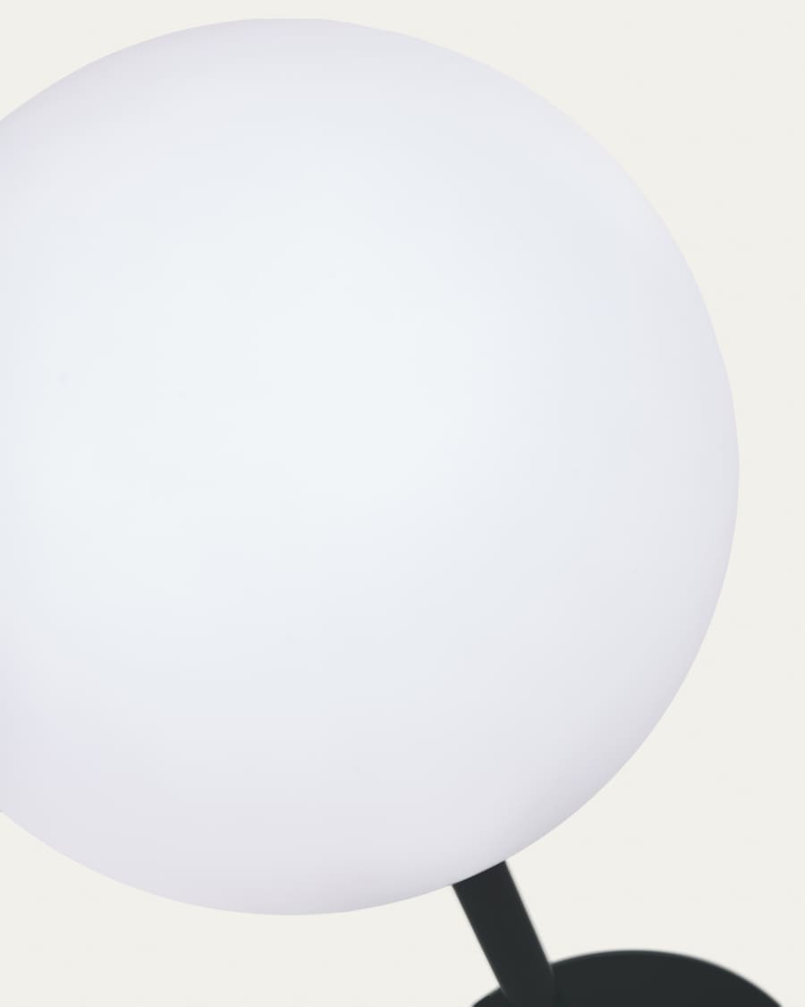 Outdoor Tischlampe Dinesh Aluminium in Schwarz 40 cm