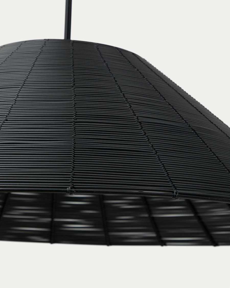 Saranella lampshade for outdoor ceiling lamp in black synthetic rattan Ø 70cm
