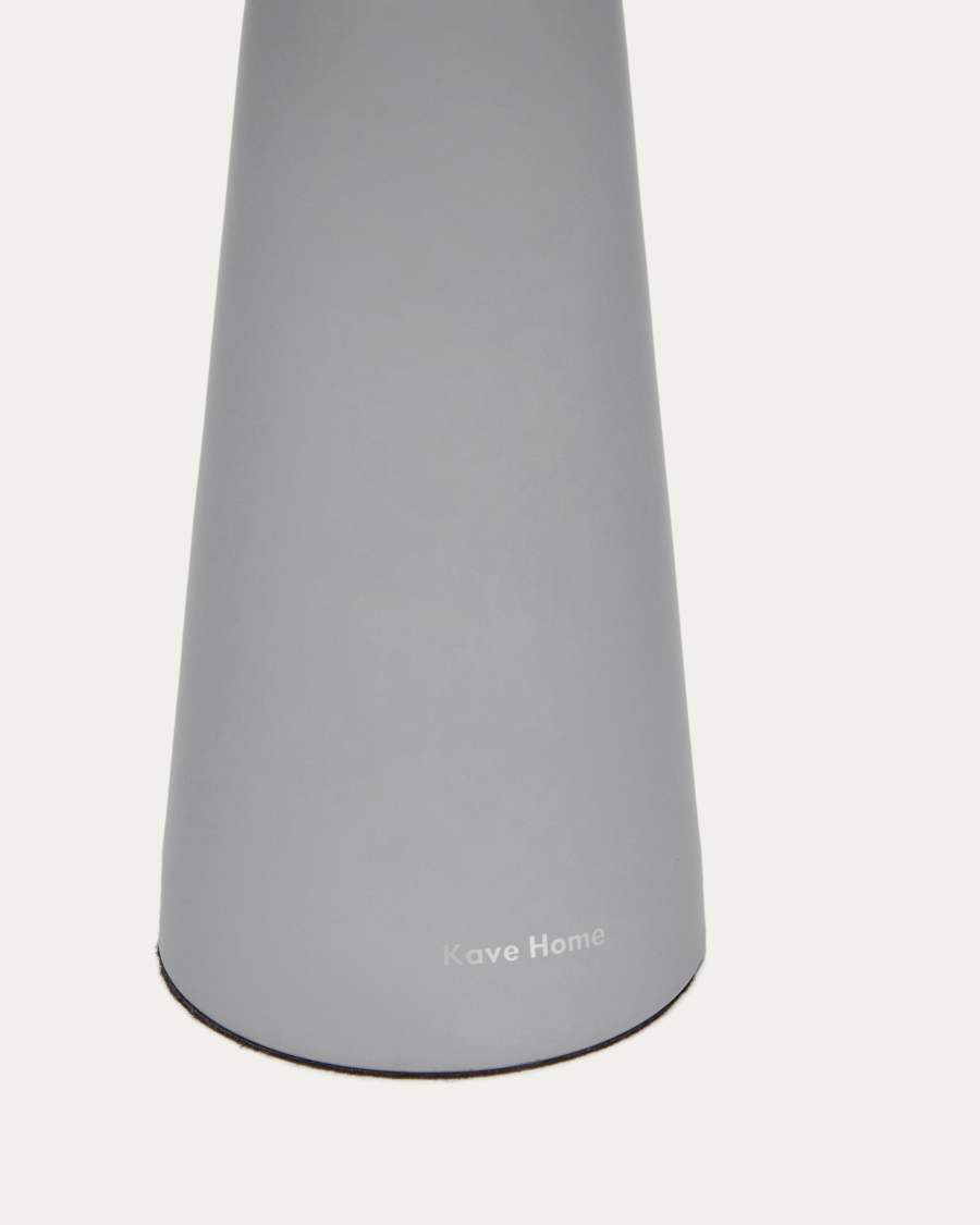 Arenys small outdoor metal table lamp in a grey painted finish