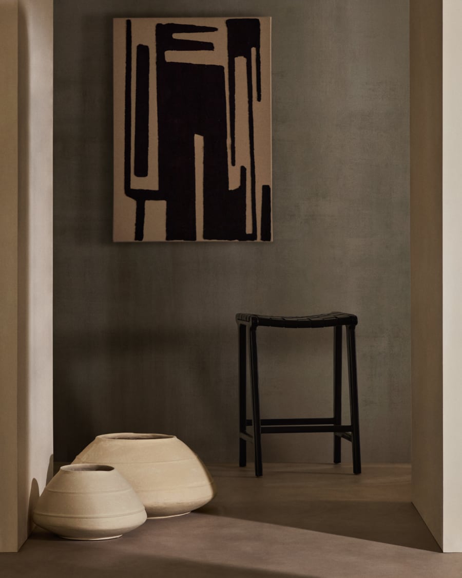 Sylan papier mâché vase in white 60 cm