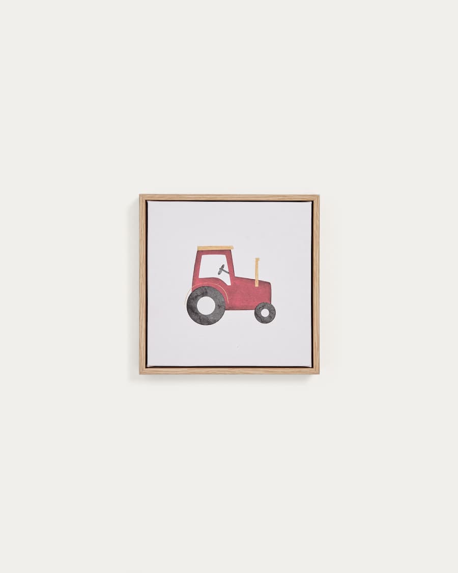 Pecky picture of a tractor, 20 x 20 cm