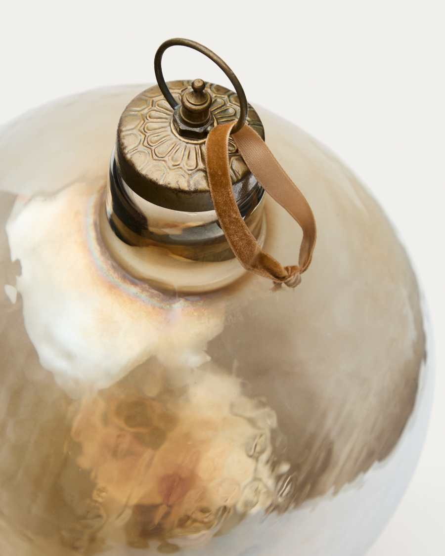 Pallina di Natale Piril in vetro riciclato marrone Ø 25 cm