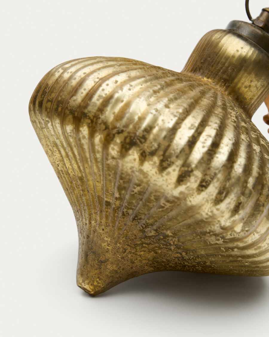 Ciondolo in vetro riciclato Raj dorato 20 cm