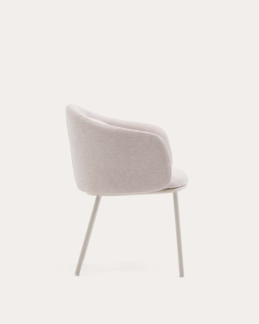 Idaira chair in beige and steel legs in a beige finish, FSC Mix Credit