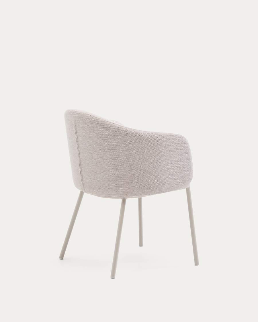 Idaira chair in beige and steel legs in a beige finish, FSC Mix Credit