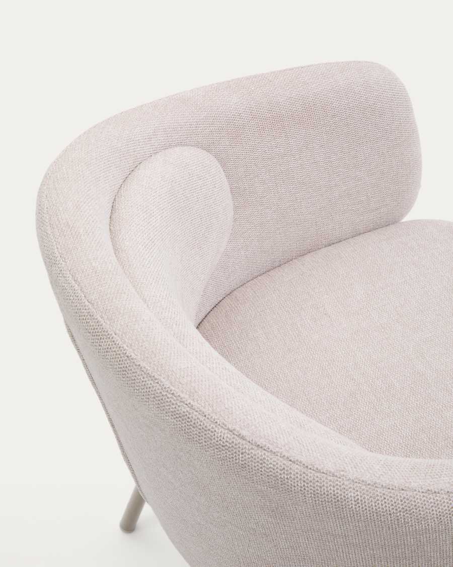 Idaira chair in beige and steel legs in a beige finish, FSC Mix Credit