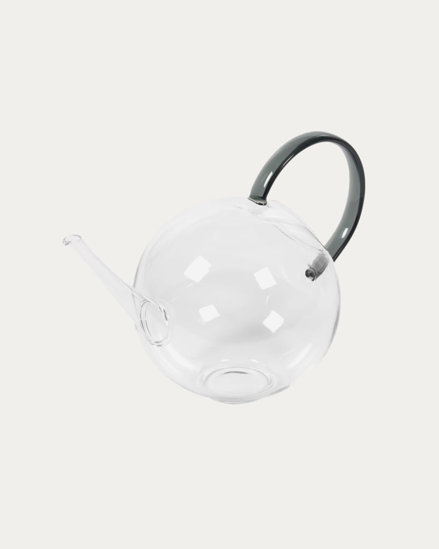 Duyen glazen vaas transparant en grijs